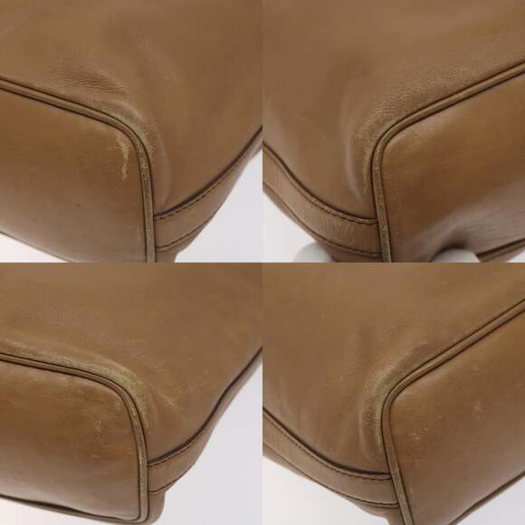 GUCCI Shoulder Bag Leather Brown Gold 001 001 - Picture 10 of 12